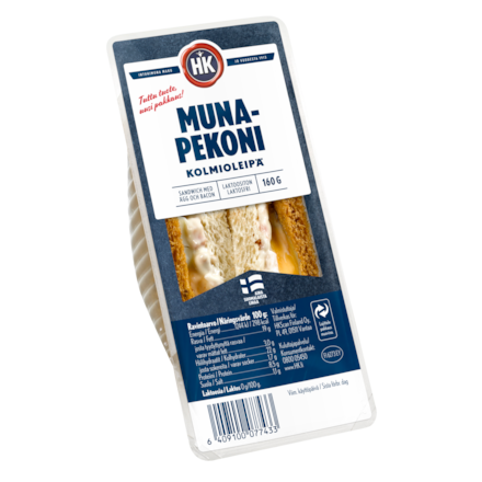 HK Muna-pekoni kolmioleipä 160 g (7743)