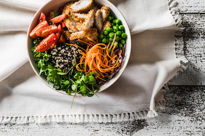 Crispy chicken bowl